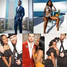 Travis Kelce And Kayla Nicole Fierce And Fabulous Interracial Couple Love Wmbw Bwwm Swirl Lovingday Rel Mixed Marriage Interracial Couples Cute Couples The funniest moments over travis kelces career #traviskelcefunny #kelcefunny.