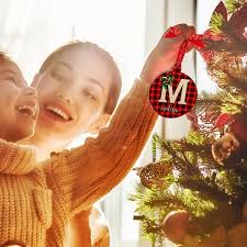 Custom Name Christmas Wood Ornament, Personalized Ornaments for Christmas,  Christmas Initial Ornaments, Family Name Ornament, 2025 Christmas