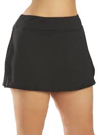 Sporti Solid Cover Up Swim Skirt (Small, Black), Women's