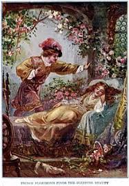 Sleeping beauty, or little briar rose, also titled in english as the sleeping beauty in the woods, is a classic fairy tale about a princess who is cursed to sleep for a hundred years by an evil fairy, to be awakened by a handsome prince at the end of them. Sleeping Beauty Wikipedia