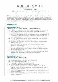 Professional Mover Resume Samples Qwikresume