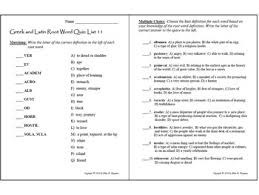If you can ace the vocabulary and reading comprehension. Free Latin And Greek Root Word Powerpoint Flashcards Worksheets Exam