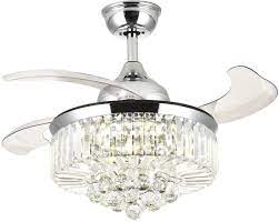 We did not find results for: Buy 7pm Modern Crystal Ceiling Fan With Light Retractable Blades Chandelier Fan With Reverse Chrome Remote Control Fandelier Lighting Fixture For Dining Room Bedroom 36 Inch Online In Turkey B07d9lmpqq