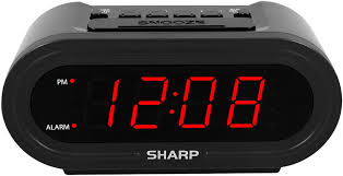 Dayoo kids alarm clock (2020 version), digital alarm clock for kids, 7 color changing night light clock for girls boys bedroom, children's clock with touch control, indoor temperature and snooze. Amazon Com Sharp Digital Alarm With Accuset Automatic Smart Clock Never Needs Setting Great For Seniors Kids And Everyone Who Doesn T Want To Set A Clock Black Case With Red Leds
