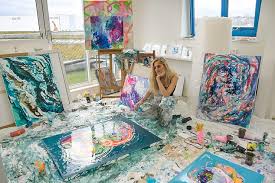 Sophie brussaux has said that her style is a mix of symbolism and surrealism with a lot of influences of pop art. Instagram Artist Whose Paintings Sell In Seconds Reveals She Aims To Make 1 Million This Year Daily Mail Online