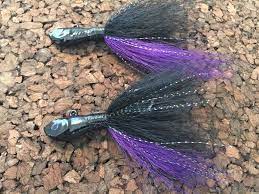 1 Oz Ultra Minnow Spro Style Jigs Lot Of 2 Black And Purple Free Shipping Style Jigs Purple