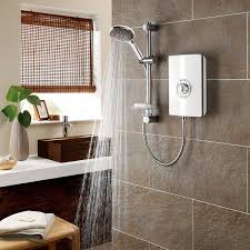 Triton Aspirante 8 5kw Electric Shower Gloss White Electric Showers Complete Bathrooms Shower Installation