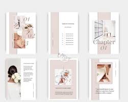 Beauty Ebook Canva Template For Luxury Brands Entrepreneurs Etsy In 2020 Professional Business Card Design Portfolio Template Design E Book