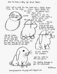 How To Draw A Babyrabbit Free Worksheet How To Draw Worksheets For Young Artist Bunny Drawing Rabbit Drawing Animal Drawings