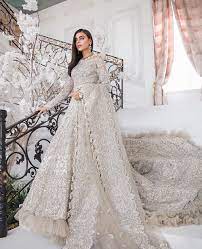 Latest Silver Bridal Pakistani In 2020 Asian Bridal Dresses Pakistani Wedding Dresses Asian Wedding Dress