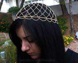 Gold Chain Cap Headpiece Hairchain Head Jewelry Fashion Hair Piece Head Jewelry Hair Accessories Head Chain