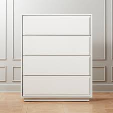 Depending on your storage needs, you can choose between dresser of two up to ten drawers. Gallery White 4 Drawer Tall Chest Reviews Cb2