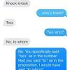 Knock knock jokes aren't exclusively for children. 1
