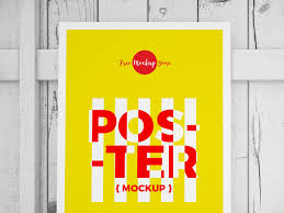 Free Standing Poster On Wood Mockup 2018 Poster On Free Mockup Free