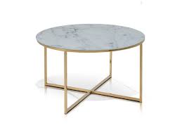 Aminda Couchtisch Rund 80 Cm Glasplatte Mit Marmorprint Gold Moderner Couchtisch In Toller Optik Wohnzimmer M Couchtisch Modern Terrassentisch Couchtisch