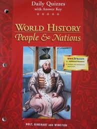 That our efforts are ongoing. World History People Nations Daily Quizzes With Answers P 0030533775 48 95 K 12 Quality Used Textbooks Textbooks Workbooks Answer Keys Assessments Teacher Editions
