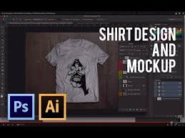 How To Design A Shirt Amp Make A Mockup Adobe Illustrator Amp Photoshop Youtube Photoshop Dessin Surf Retouche Photo