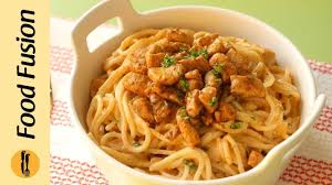 Spaghetti With Tomato Cream Sauce Recipe By Food Fusion Youtube Cream Sauce Recipes Tomato Cream Sauces Spicy Dishes