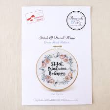 Stitch up your favorite tasty beverage with these drink and beverage themed cross stitch patterns. Stitch And Drink Wine Cross Stitch Pattern Stitched Modern