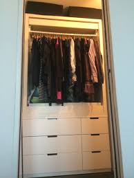 Ultra Simple Wardrobe With New Nordli 2x Malm Ikea Hackers Ikea Nordli Dresser In Closet Closet Drawers