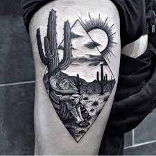 From simple lines to geometric shapes, discover the top minimalist mountain tattoo ideas for men. 70 Cactus Tattoo Designs For Men Prickly Plant Ink Ideas