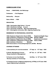 When we say that curriculum vitae format in kenya pdf we are offering you reasonable essay service, we are keeping our word of honor which is to give you packages that are light on your pocket. Curriculum Vitae Civil Engineer Printable Pdf Download