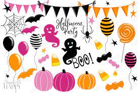 Find & download free graphic resources for halloween party. Halloween Party Clipart Halloween Clipart Pink Halloween 870146 Illustrations Design Bundles