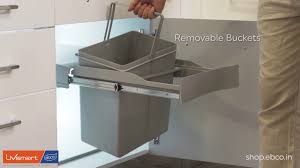 pull out double waste bin  42l