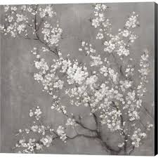 Black And White Cherry Blossom Wall Art Pin By Shan Landsberg On Mural In 2020 White Cherry Blossom Cherry Blossom Painting White Cherries