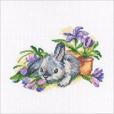 Birthday shirt and headband petites fleurs pillow tea cozy napkin love one another sampler brooches button. Rto Counted Cross Stitch Kit 5 9 X4 1 Eared Curious 14 Count Walmart Com Cross Stitch Embroidery Cross Stitch Animal Cross Stitch Patterns