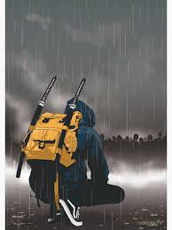 Modern Day Ninja Greeting Card By Oddone74 Digital Art Anime Urban Samurai Samurai Art