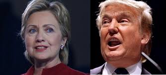 Trump and Clinton butt heads