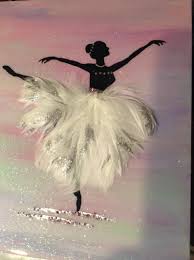 Ballet Art Painting Resin Art Ballerina Painting Wall Art For Girl Ballerina Tutu Girl Wall Decor Pink Decor Ballerina Painting Ballet Art Ballerina Art