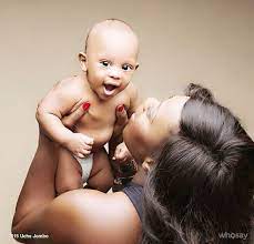 Rare Photos Of Uche Jumbo And Baby Matthew