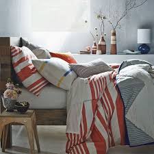Steven Alan Stripe Duvet Cover Shams Deep Coral Home Bedroom Home Little Dream Home