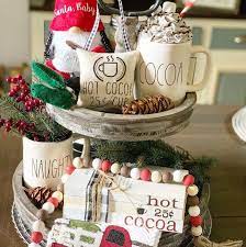 Customize These Coffee Shop Mini Pillows With Black And White Etsy Tray Decor Christmas Christmas Tray Christmas Crafts Diy
