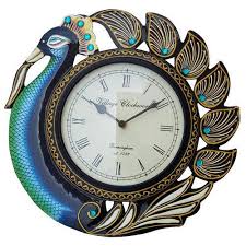 Made in the usa of imported materials. Analog Round Peacock Wall Clock Rs 500 Piece Calibre Craft Company Id 19761253255