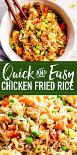 Easy Chicken Fried Rice Easy Rice Recipes Chicken Fried Rice Easy Leftover Chicken Recipes