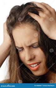 Oh, la mia testa fotografia stock. Immagine di disagio