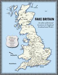 A Map Of Fictional Locations In The Uk Map Of Great Britain Map Of Britain England Map