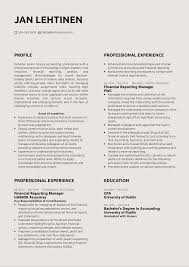 The experience section is also a great place to engage readers with your work highlights and achievements. Financial Reporting Manager Resume Example Kickresume