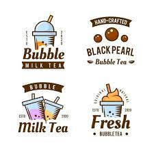 Bubble Tea Logo Collection Tea Logo Tea Design Tea Packaging Design