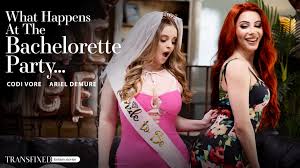 Transfixed - Codi Vore & Ariel Demure in What Happens At The Bachelorette  Party... New Porn Video