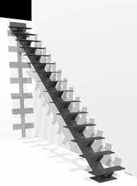Single Stringer Stairs Floating Stairs Nyc Ct Floating Stairs Stairs Design Interior Stairs
