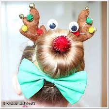 Christmas Hairstyles For Little Girls Wacky Hair Wacky Hair Days Christmas Hairstyles