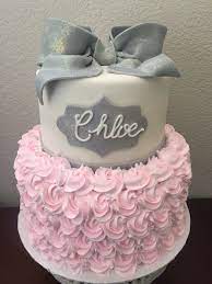 Pink And Gray Baby Shower Cake Baby Shower Cake Decorations Baby Shower Cakes Girl Pink Baby Shower Cake