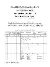Contoh Kisi Kisi Soal Hots Kelas 4 Sd Dunia Sosial
