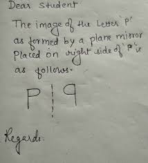 Drawing a cursive p is slightly different than actually writing one. Draw The Image Of Letter P As Formed By A Plane Mirror Placed On Right Side Of P Science Metals And Non Metals 12775629 Meritnation Com
