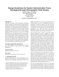 Pdf Design Guidelines For System Administration Tools Developed Through Ethnographic Field Studies