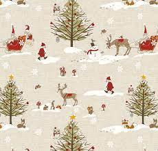 Christmas Woodland Christmas Table Cloth Oil Cloth Oilcloth Tablecloth